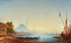 Félix Ziem, View of Istanbul and the Bosporus, Oil on canvas