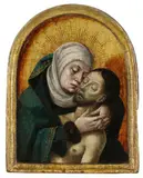 Netherlandish School circa 1440 & 1450, Pietà, Oil on panel
