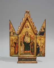 Master of Tobia, Triptych of the Madonna Enthroned, Tempera on panel
