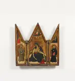 attributed to Alvaro Pirez de Évora, Triptych of the Pietà, Tempera on panel