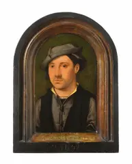 Joos van Cleve, Portrait of a Young Man, Oil on panel