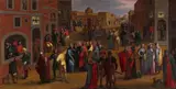 Flemish School late 16th century, Christ Preaching to a Rich Man, Oil on canvas (relined)