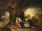 Lot and his Daughters by Hieronymus Francken III Frans III Francken, Oil on copper, sold May 2018