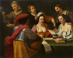 Lumen Portengen, Musical Company, Oil on canvas (relined)