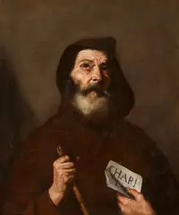 Jusepe de Ribera, Saint Francis of Paola, Oil on canvas (relined)