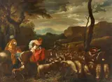 Andrea di Leone, A Pastoral Scene, Oil on canvas (relined)