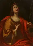 Bolognese School 17th century, Saint Catherine, Oil on canvas