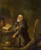 Netherlandish School c. 1700, Saint Jerome, Oil on card