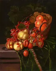 Ernst Stuven, Still Life with Fruit and a Mouse, Oil on canvas (relined)