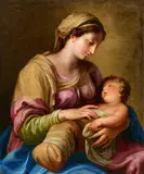 Italian School circa 1700, The Virgin and the Sleeping Christ Child, Oil on canvas
