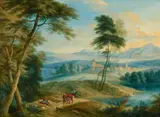 Two Landscapes by German or French artist 18th century, Oil on panel. Each, sold May 2018