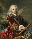 Giovanni Antonio Guardi, Portrait of Ferdinand VI of Spain, Oil on canvas, mounted on hardboard