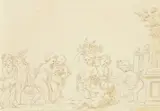 Jacob de Wit, The Four Seasons, Brown and grey ink and wash on textured paper (watermarked). each