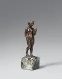 A South German bronze figure of Eve (?), 1st half 17th century by South German 1st half 17th century, Cast in the round, older patina. A figure of a nude woman standing in contrapposto and facing slightly to the right. She, sold May 2018