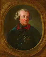 Charles-Amédée-Philippe van Loo, Portrait of King Frederick II of Prussia, Oil on canvas (relined)