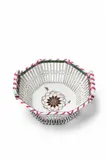 A Berlin KPM porcelain basket from the dessert service made for Crown Prince Frederick William by Königliche Porzellanmanufaktur Berlin Kpm, Octagonal basket decorated to the centre with a rosette in sepia suspending rose garlands surrounded by flying insects. , sold Apr 2018