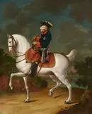 copy after Daniel Chodowiecki, Frederick the Great on Horseback, Oil on canvas (relined)