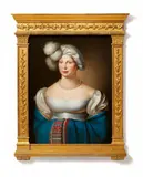 Wilhelm Ternite, Portrait of Queen Louise in a Silk Beret, Oil on canvas