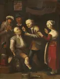 Jan Jansz. Buesem, At the Dentist, Oil on panel