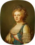 Portrait of Tsarina Maria Feodorovna by studio of Johann Baptist (Giovanni Battista) Lampi, Oil on canvas (relined), offered Mar 2018