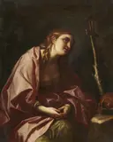 copy after Anton Raphael Mengs, The Penitent Mary Magdalene with a Cross, Oil on canvas (relined)