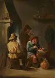The Smokers by Netherlandish School 17th century, Oil on panel, sold Mar 2018