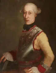 Austrian School 18th century, Portrait of a Man in Armour, Oil on canvas (relined)