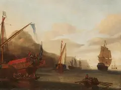 Gerrit Pompe, Maritime Scene, Oil on panel