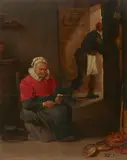 Interior Scene with a Woman at Prayer by circle of David Teniers the Younger, Oil on panel, sold Mar 2018
