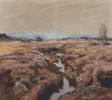 Franz Frankl, View of the Moor at Murnau, Oil on canvas