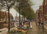 Heinrich Hermanns, Flower Market in Amsterdam