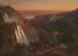 Charles-François Knébel, The Waterfall at Tivoli, Oil on canvas