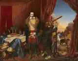 Wallenstein with his Court Astrologer Giovanni Battista Seni by attributed to Charles Christian (Karl) Nahl, Oil on canvas (relined), offered Mar 2018