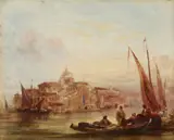 Edward Francis Drew Pritchard, View of Venice, Oil on card