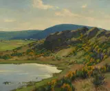 Early Summer Scene at Eifelmaar by Fritz von Wille, Oil on canvas, sold Mar 2018