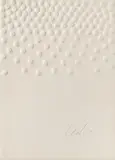 Wie weiss ist wissen die Weisen. Hommage à Günther Uecker by Günther Uecker, 1975, 4 embossings on card. Each, sold Dec 2017