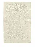 Fliessend by Günther Uecker, 1997, Embossing on card. Approx, sold Dec 2017