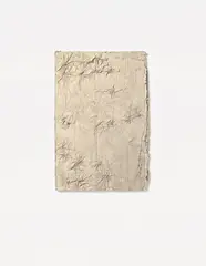 Herbert Zangs, Untitled, Circa 1954, Collage of whitened, twisted tissue paper on card. Approx