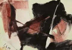 Untitled by Karl Otto Götz, 1954, Gouache on card, sold Dec 2017
