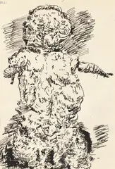 Untitled by Eugen Schönebeck, 1963, India ink on paper, sold Dec 2017