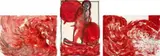 Felix Droese, Seitdem warte ich, 1983, Works in 3 parts: each acrylic, varnish and India ink, collaged with glass, on card. Each 63 x 87 and