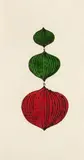 Andy Warhol, Untitled (Christmas Ornament), Circa 1957, India ink and lithograph, watercoloured, on card. Approx