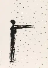 Antony Gormley, Untitled, Oil and charcoal on card