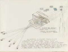 Dennis Oppenheim, Untitled (Project for Wenkenpark, Basel), 1979, Crayon and pencil on card