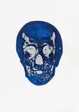 The Dead (Westminster Blue Silver Gloss Skull) by Damien Hirst, 2009, Colour foil print on card, offered Dec 2017