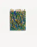 Arman, Incunable, 1991, Accumulation of brushes and violin elements painted over with acrylic on canvas on wood