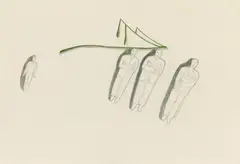 Untitled by Mimmo Paladino, 1990, Watercolour and pencil on card, offered Dec 2017