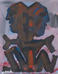 Untitled by A. R. Penck, 1995, Acrylic on canvas, sold Dec 2017