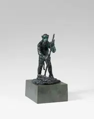 Affe mit Besen by Jörg Immendorff, 2006, Bronze with black-green patina, offered Dec 2017