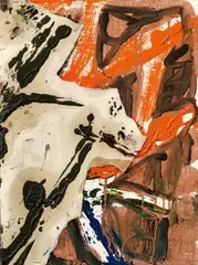 Untitled by Markus Lüpertz, 2001, Acrylic, collaged, on canvas, sold Dec 2017